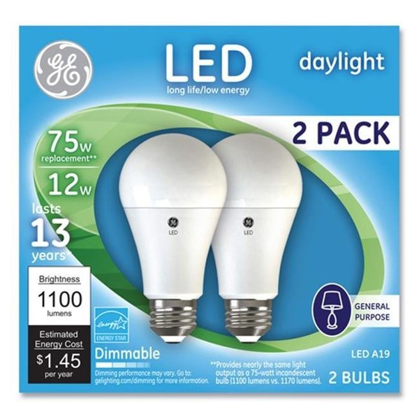 Ge General Electric 93127670 75 watt LED Bulbs - A19 - Daylight - Pack of 2 93127670